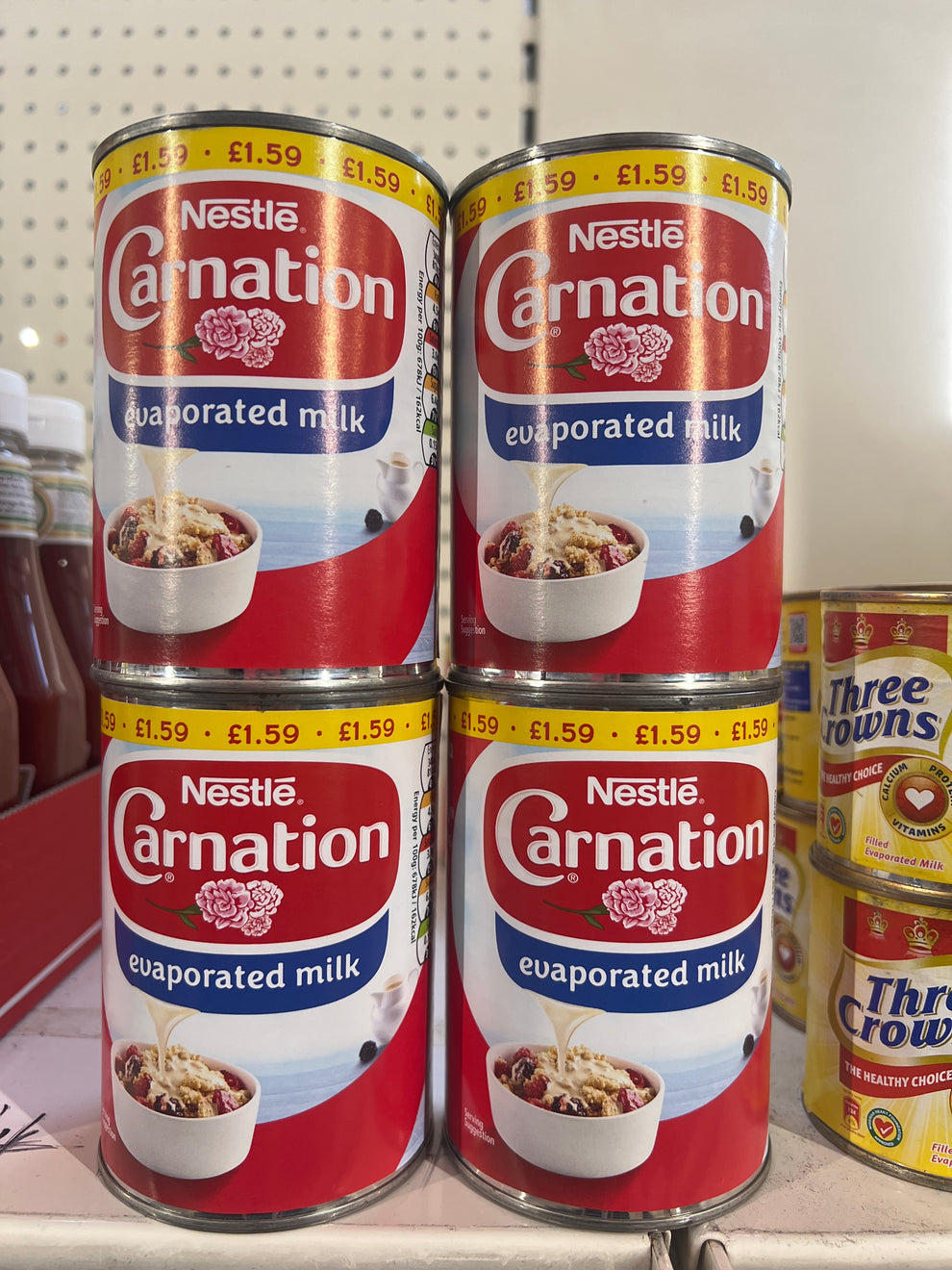 Carnation Evaporated Milk.